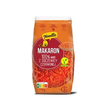Makaron Proteinowy z Czerwonej Soczewicy 250g Novelle